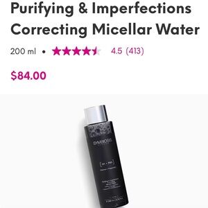 Symbiosis Micellar Water This gentle formula lifts away dirt oil & makeup NWT